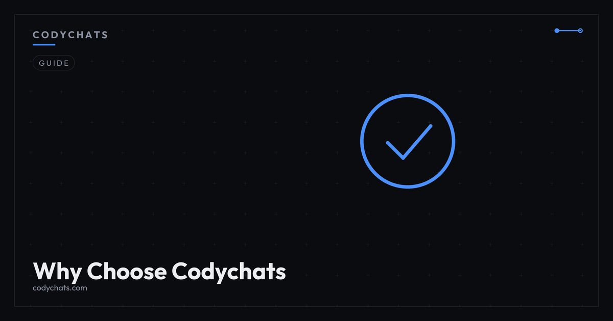 Why choose Codychats over other chat apps — no ads, guest access, built-in calling